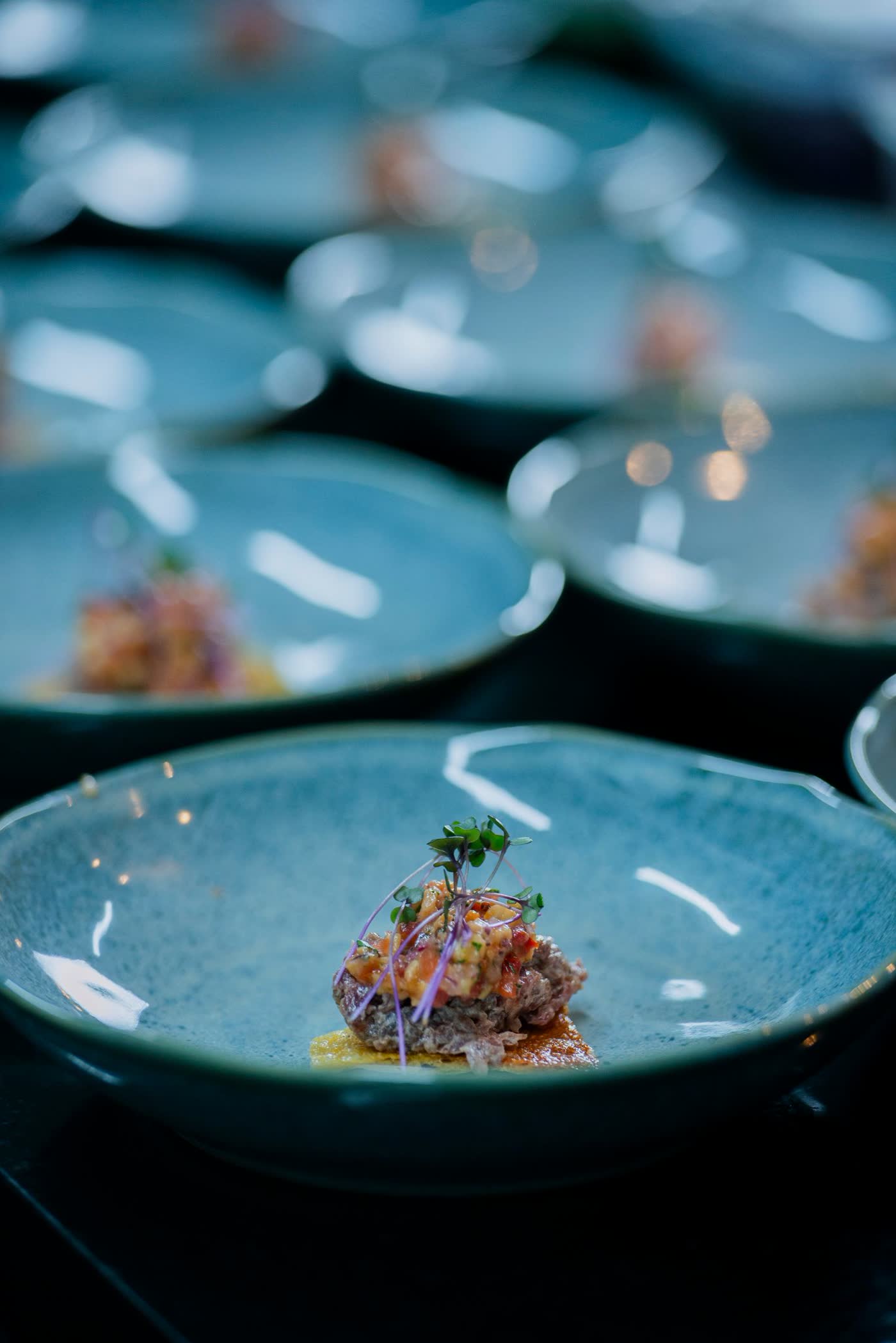 Assiette gastronomique dressée