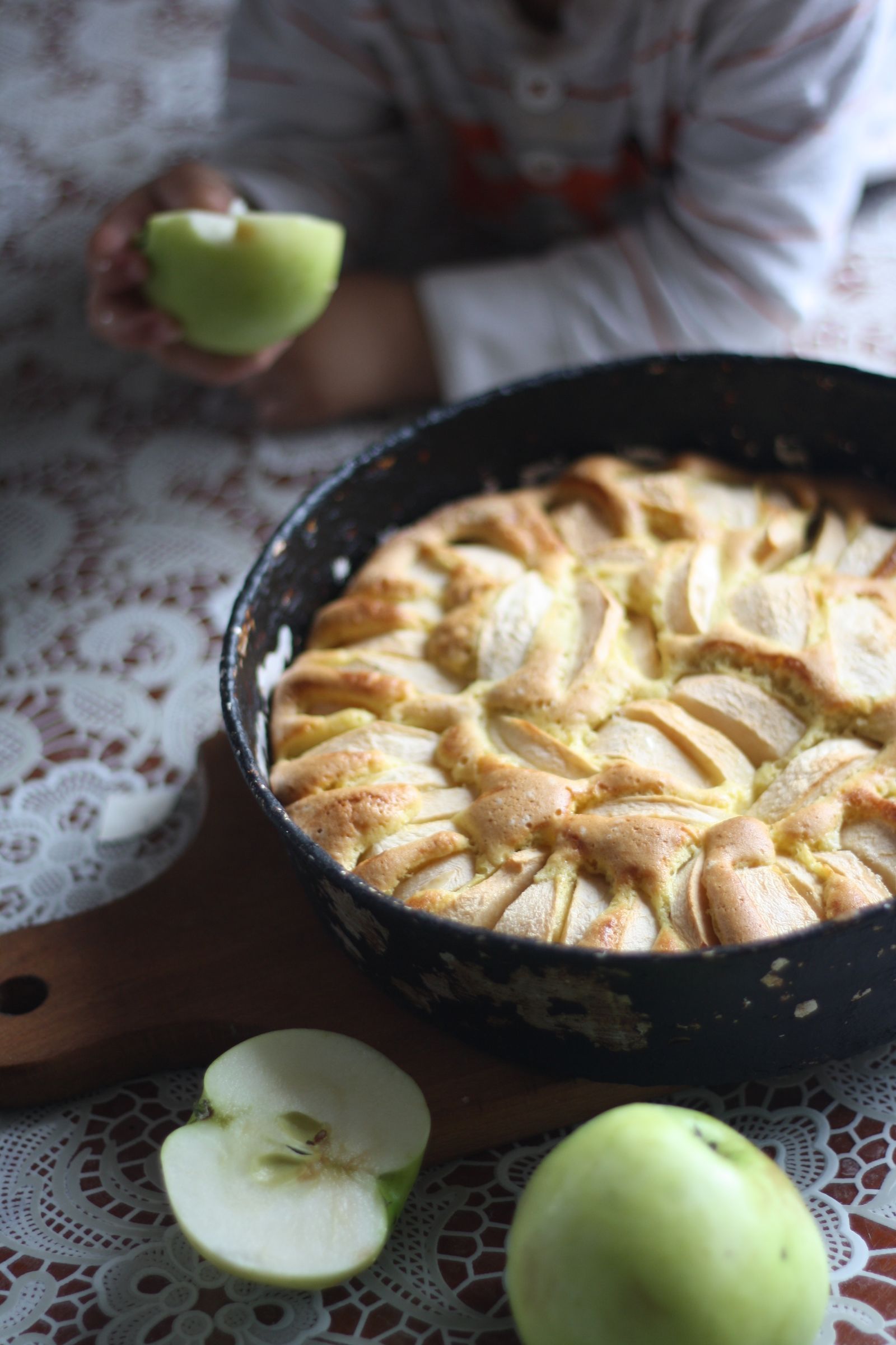 Tourte aux pommes rustique, pommes vertes du Brulhois