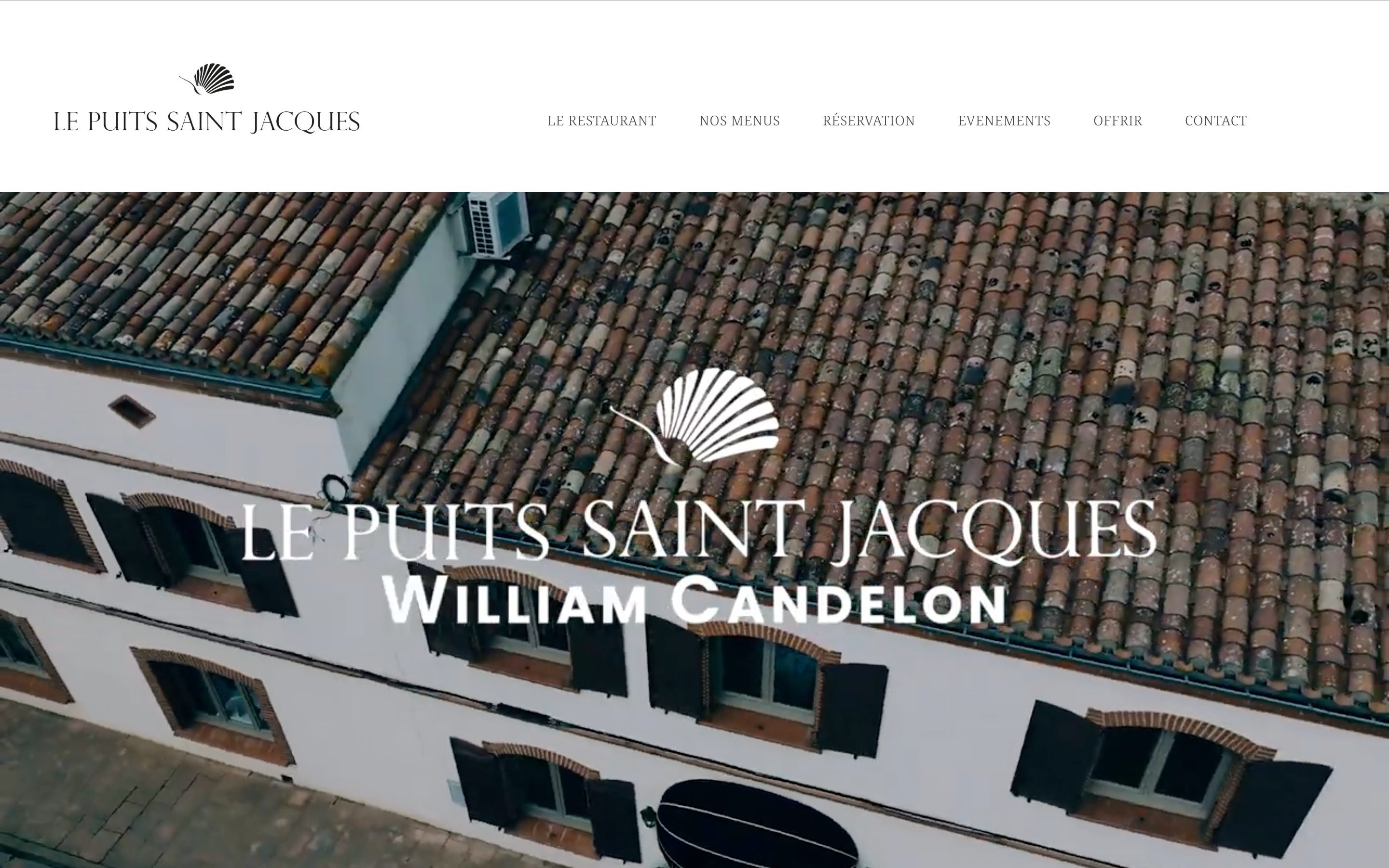 Page d'accueil du restaurant Le Puits Saint Jacques