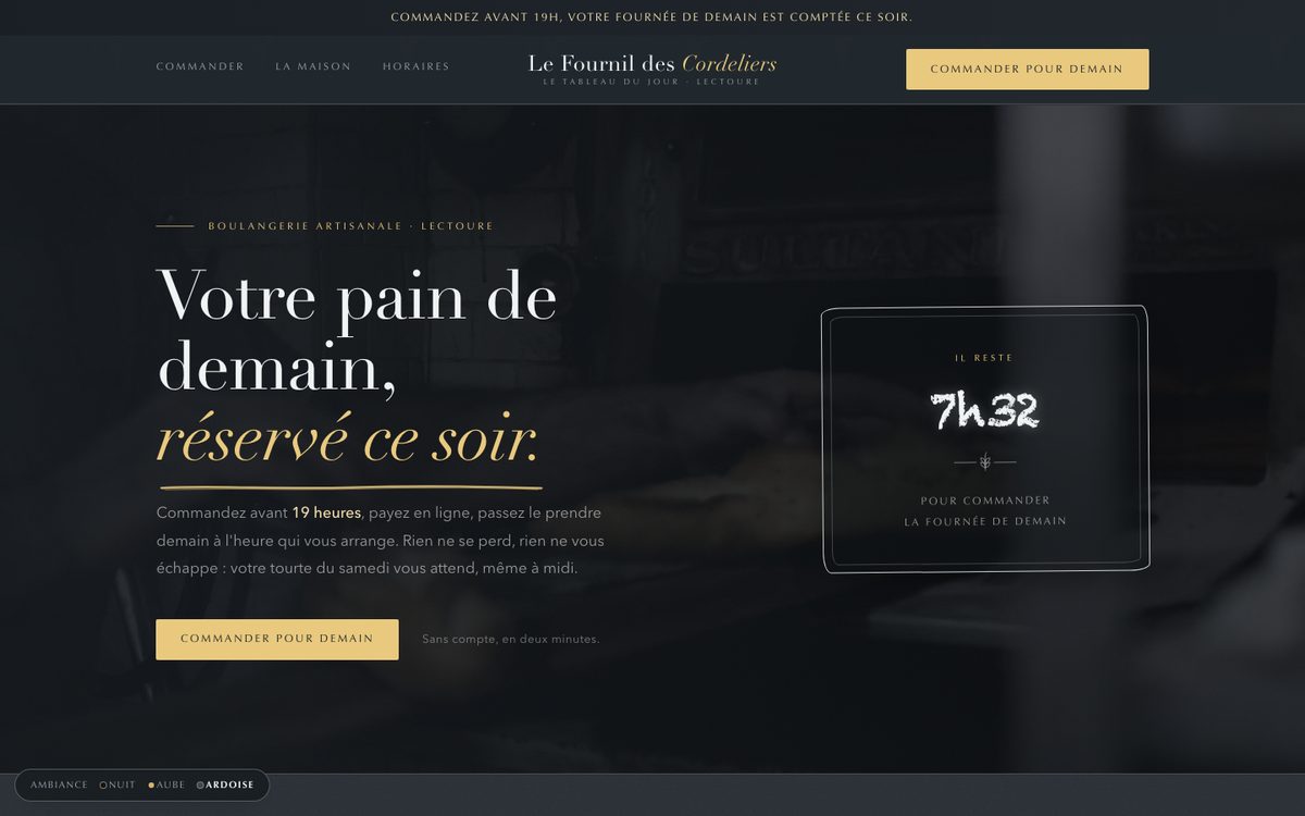 Boulangerie, ambiance Ardoise