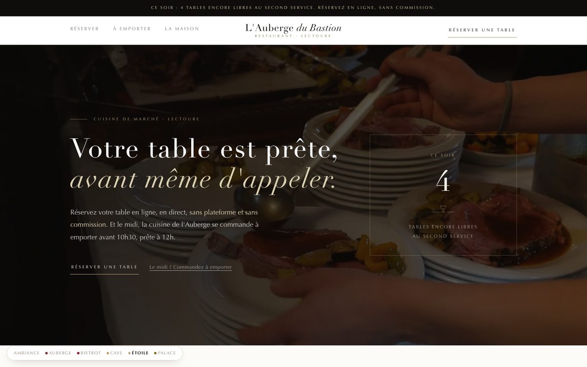 Restaurant, ambiance Étoile